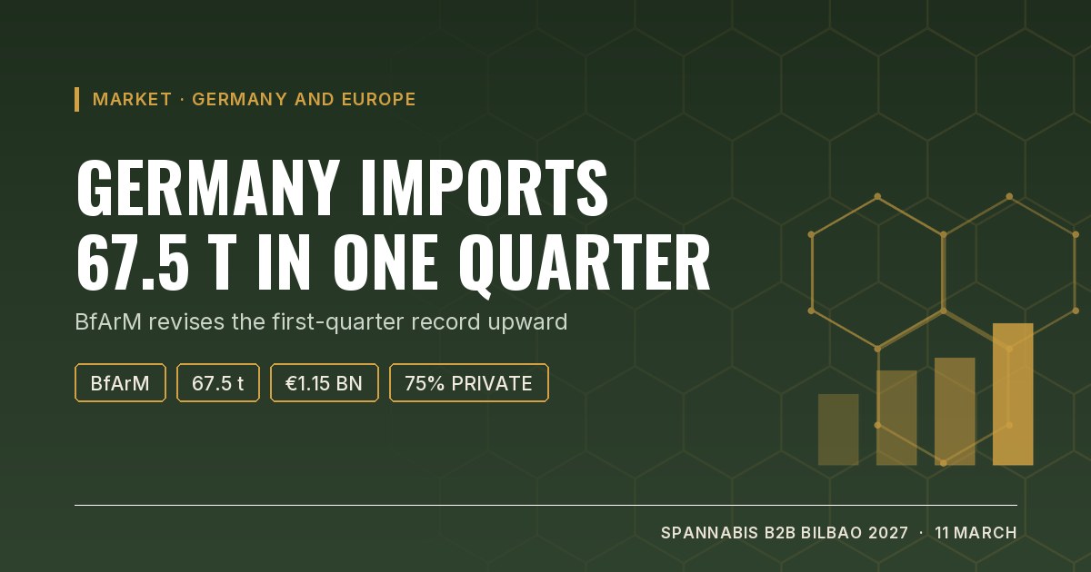 Germany medical cannabis import record: 67.5 tonnes in the first quarter of 2026 according to BfArM