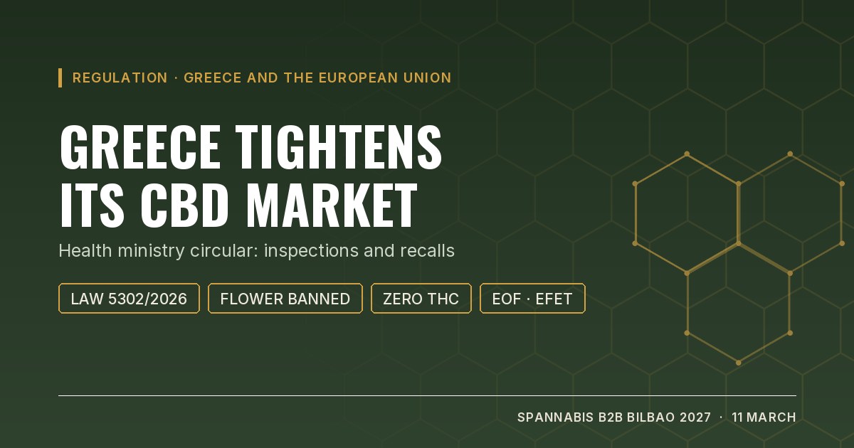 Cover: Greece tightens its CBD market with a health ministry circular ordering inspections and recalls