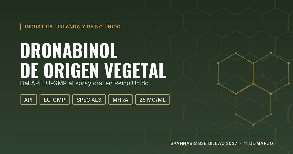Portada: dronabinol de origen vegetal, del API EU-GMP irlandés al spray oral en Reino Unido