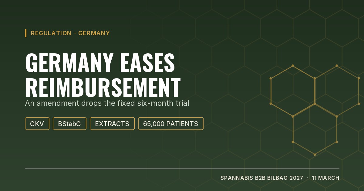Cover: Germany eases medical cannabis reimbursement, amendment to the six-month trial