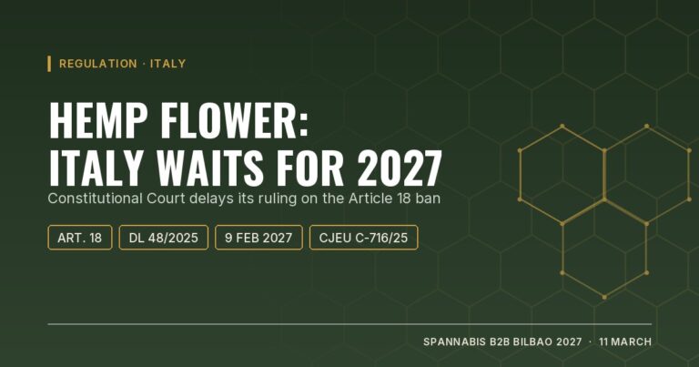 Cover: hemp flower in Italy, the Constitutional Court delays its review of Article 18 to February 2027